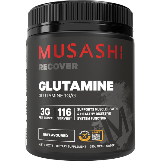 MUSASHI 100% ピュア L-グルタミン パウダー 高純度アミノ酸 TGA認可 インフォームドスポーツ認証