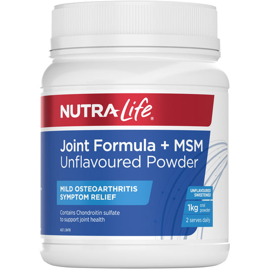 Nutra-Life (ニュートラライフ) ジョイントフォーミュラ (グルコサミン・コンドロイチン・MSM) 無味パウダー 1kg 関節・軟骨サポート