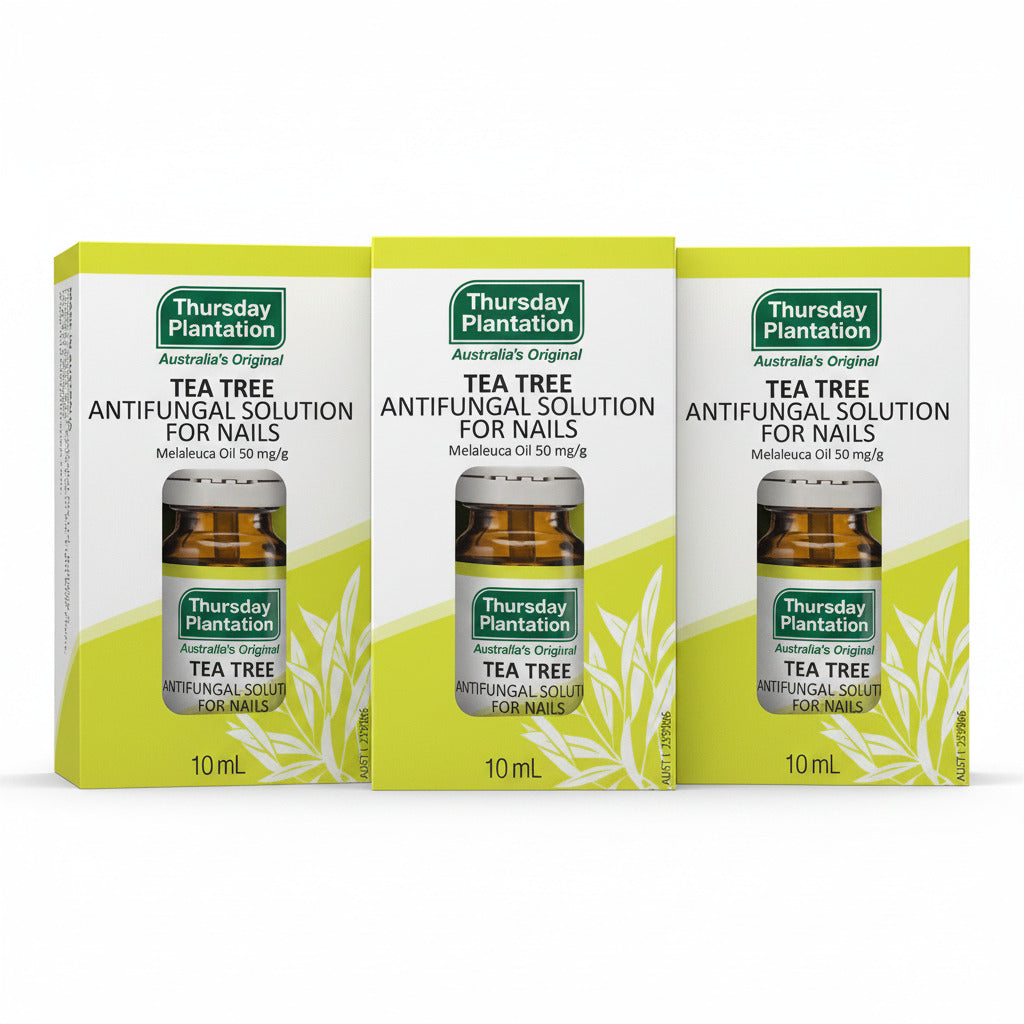 3個セット Thursday Plantation ティーツリー アンチファンガル ソリューション フォー ネイル (爪用クリアケア液) 10mL 諦めていたガサガサ爪に直接浸透・浄化