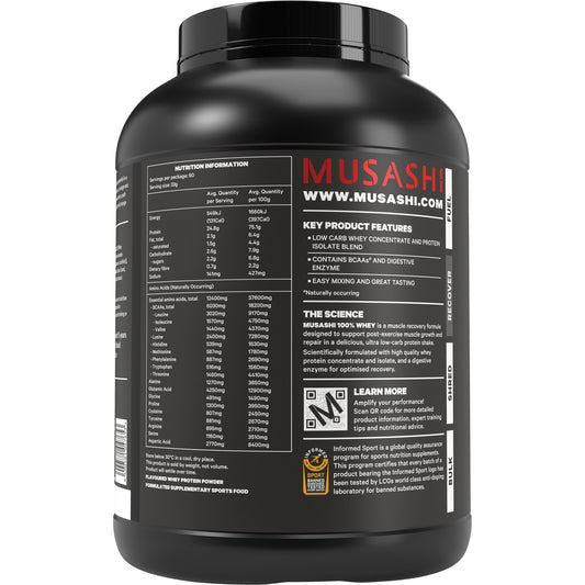 MUSASHI 100% ホエイ アドバンス WPC WPI プロテインパウダー インフォームドスポーツ認証 TGA認可 オーストラリア