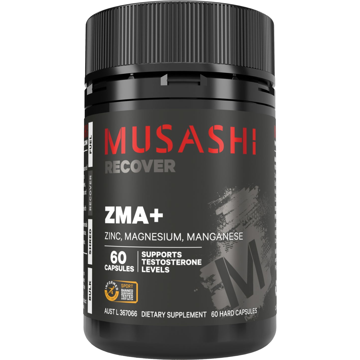 MUSASHI ZMA+ 60カプセル 亜鉛・マグネシウム・マンガン配合 スポーツミネラルコンプレックス インフォームドスポーツ認証 オーストラリア