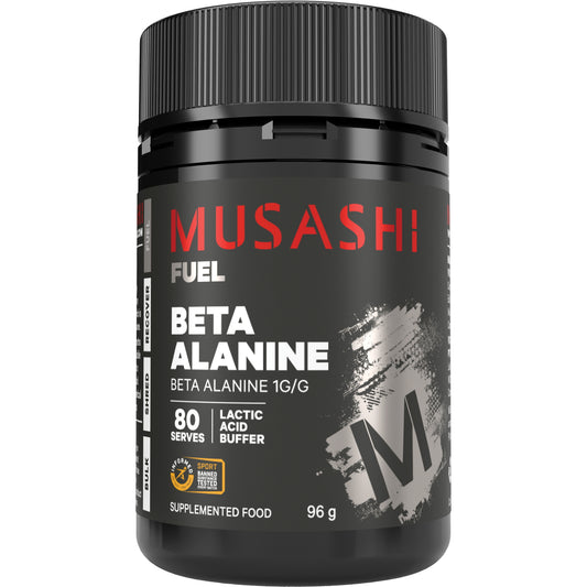 MUSASHI 100% ピュア ベータアラニン パウダー 96g 無添加 インフォームドスポーツ認証 TGA認可 オーストラリア