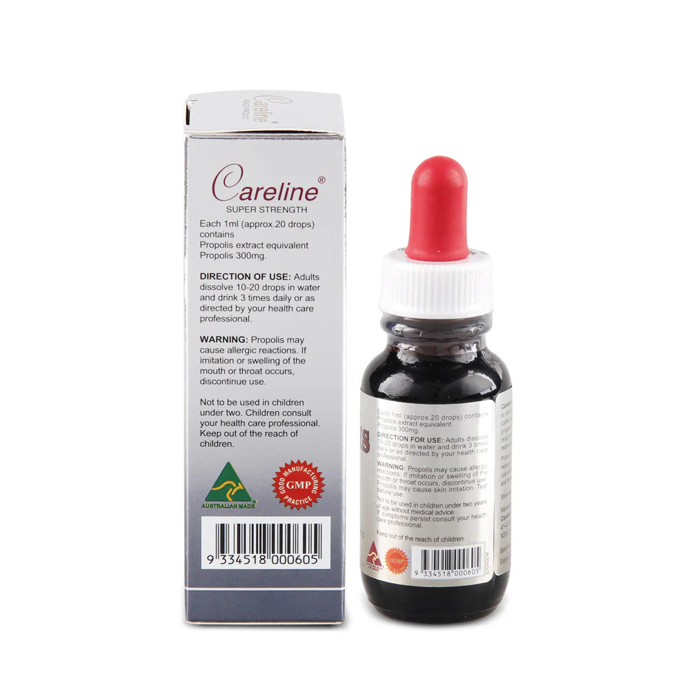 Careline プロポリス エッセンス リキッド 濃度30% アルコールフリー 25ml プロポリス300mg/ml 免疫サポート・のどケア