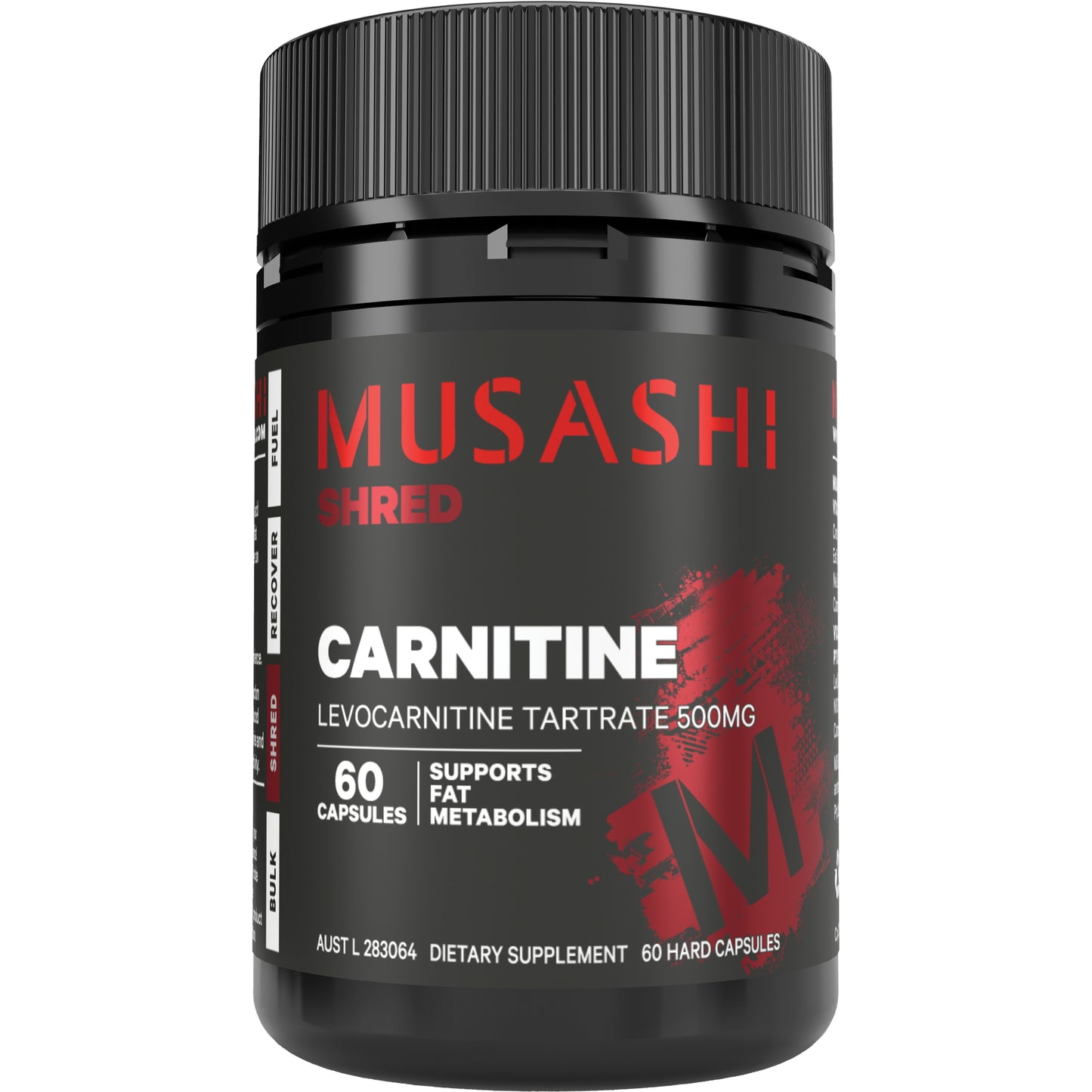 MUSASHI L-カルニチン 500mg 60カプセル 脂肪代謝・エネルギーサポート スポーツサプリメント オーストラリア