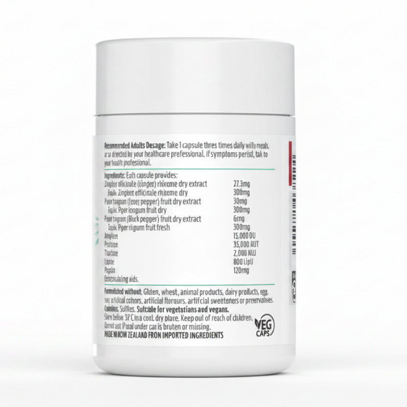 Nutra-Life ダイジェスティブ エンザイム (消化酵素・乳糖分解) 60カプセル 乳製品・脂質のドロドロ分解サポート