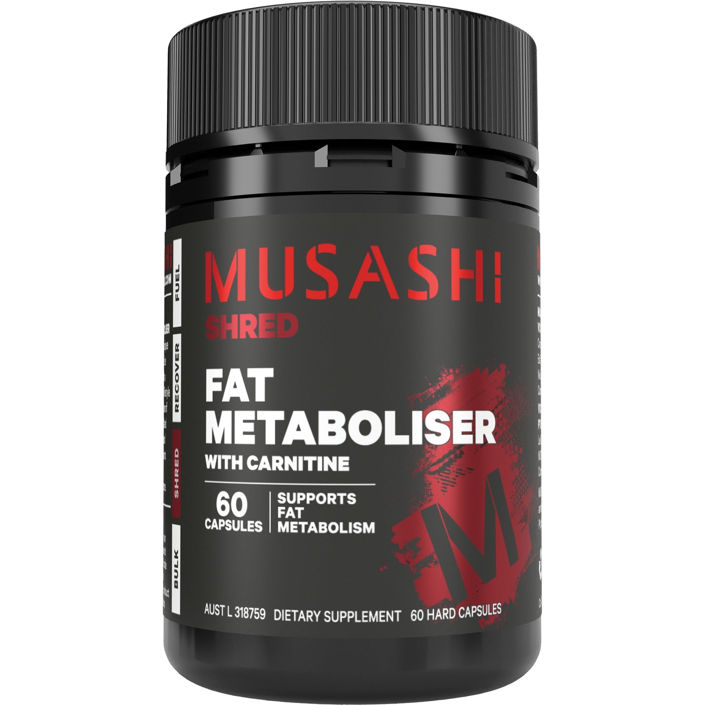MUSASHI ファット モビライザー + カルニチン 60カプセル 燃焼サポートサプリメント オーストラリア HUAN ユーザーにお勧め