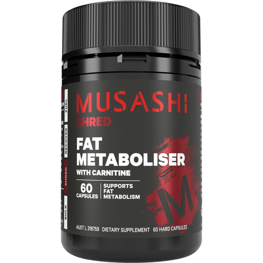MUSASHI ファット モビライザー + カルニチン 60カプセル 燃焼サポートサプリメント オーストラリア HUAN ユーザーにお勧め