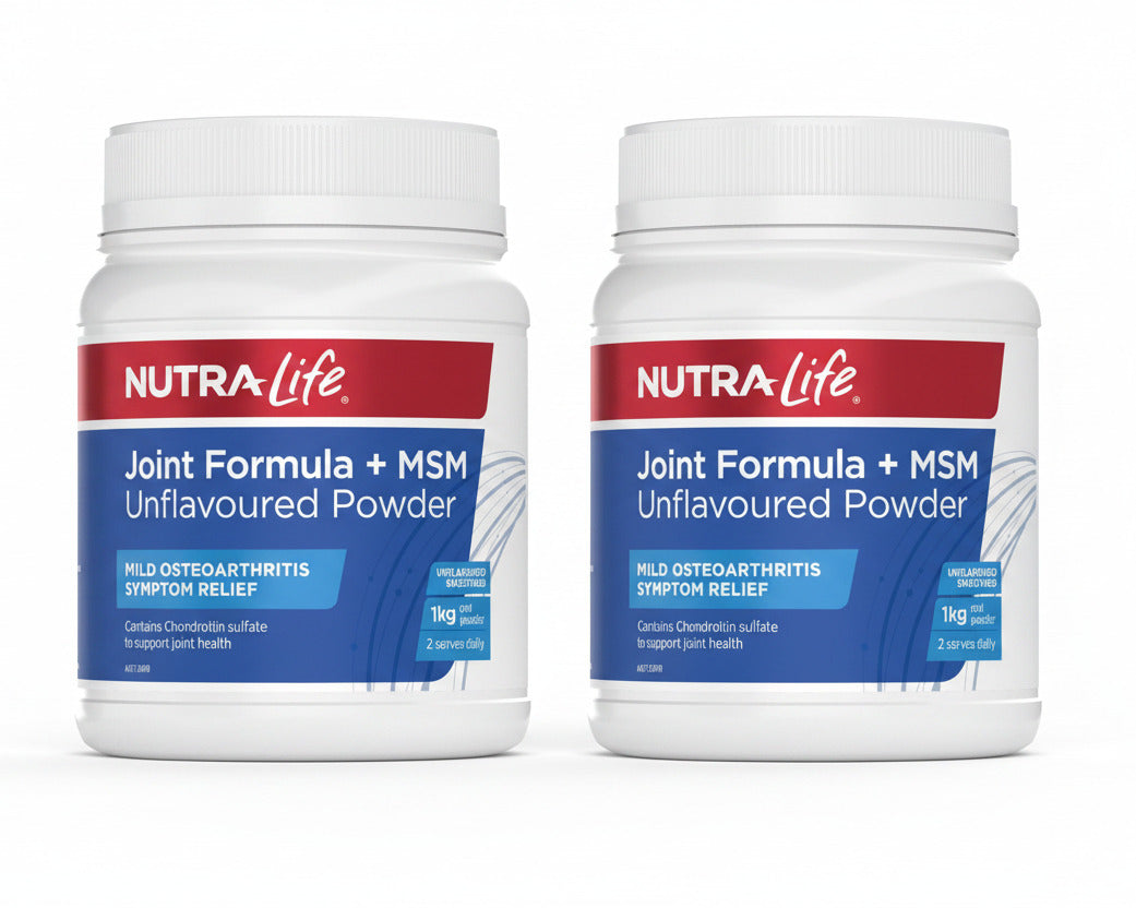 2個セット　Nutra-Life (ニュートラライフ) ジョイントフォーミュラ (グルコサミン・コンドロイチン・MSM) 無味パウダー 1kg 関節・軟骨サポート