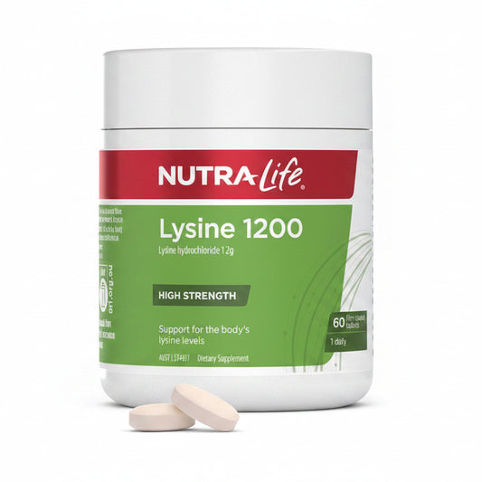 Nutra-Life (ニュートラライフ) リジン 1200mg 60錠 ピリピリ・チクチク対策・コラーゲン生成