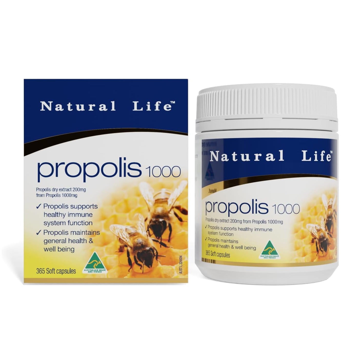 Natural Life プロポリス 1000mg 365粒【APF6%】中粒タイプ