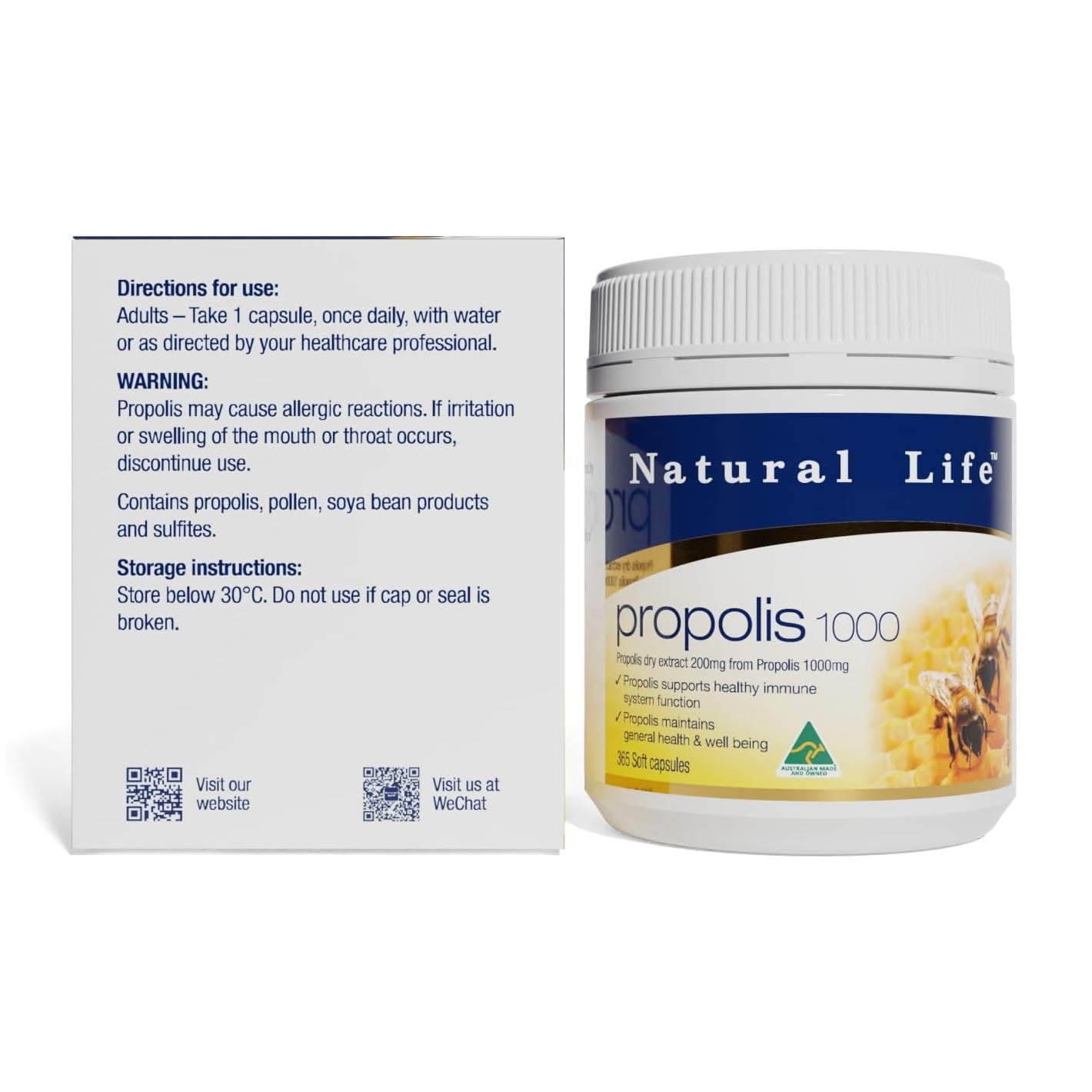 Natural Life プロポリス 1000mg 365粒【APF6%】中粒タイプ