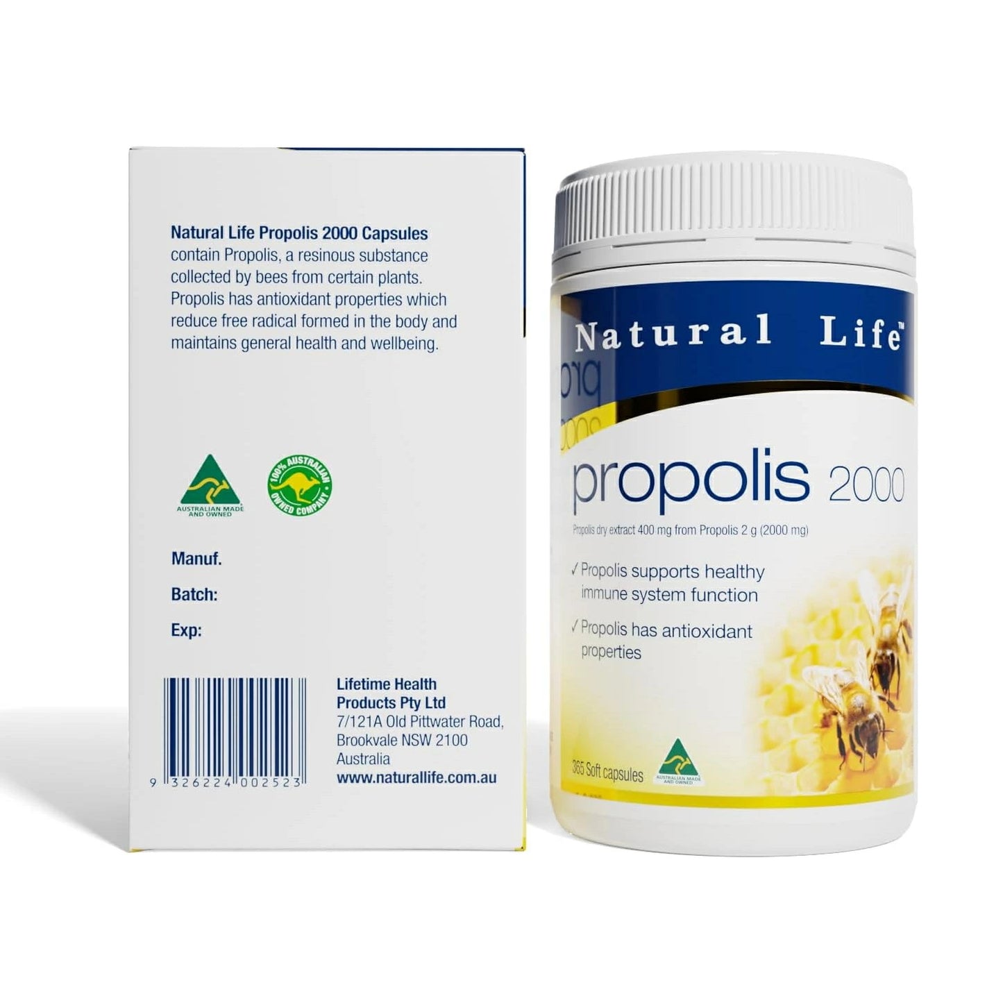 Natural Life プロポリス 2000mg 365粒【APF6% 限界濃縮フラボノイド】絶対に休めない方のための「鉄壁」大容量タイプ