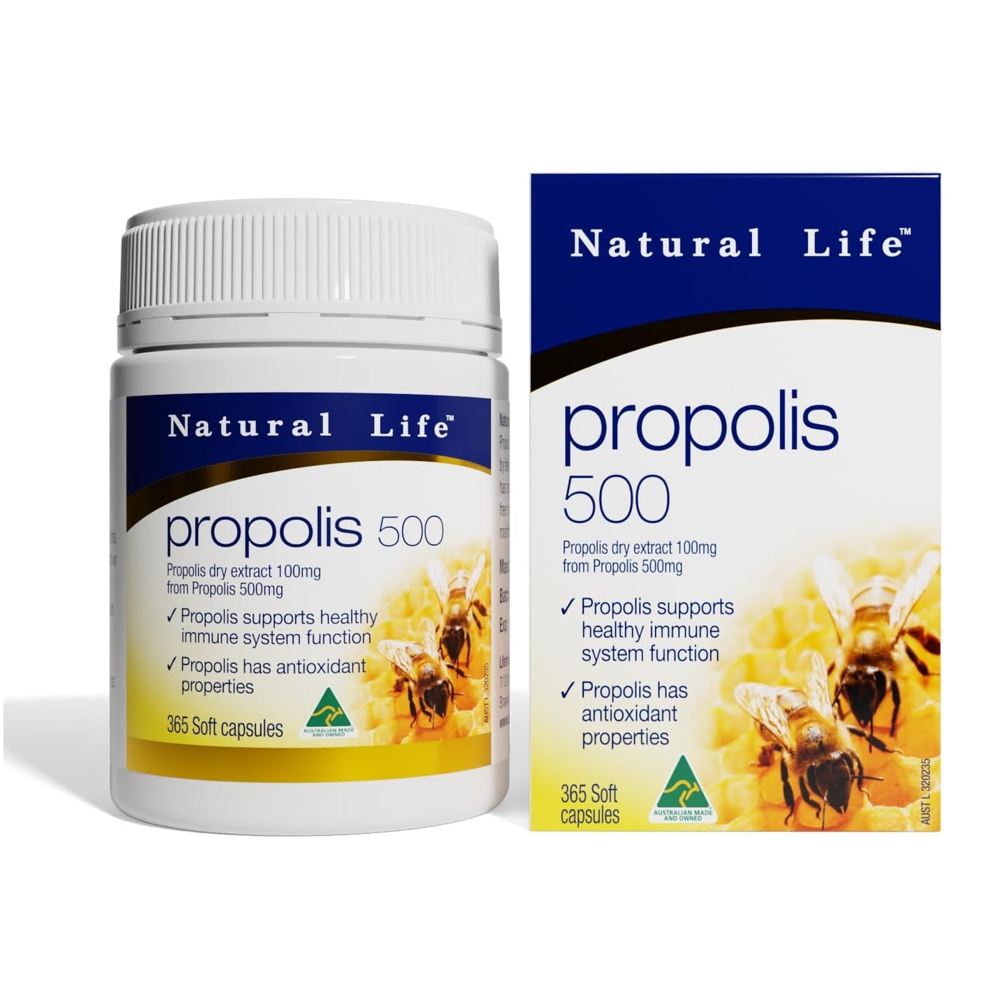 Natural Life プロポリス 500mg 365粒【APF6% 高濃度フラボノイド】毎日のバリア習慣に最適な小粒タイプ