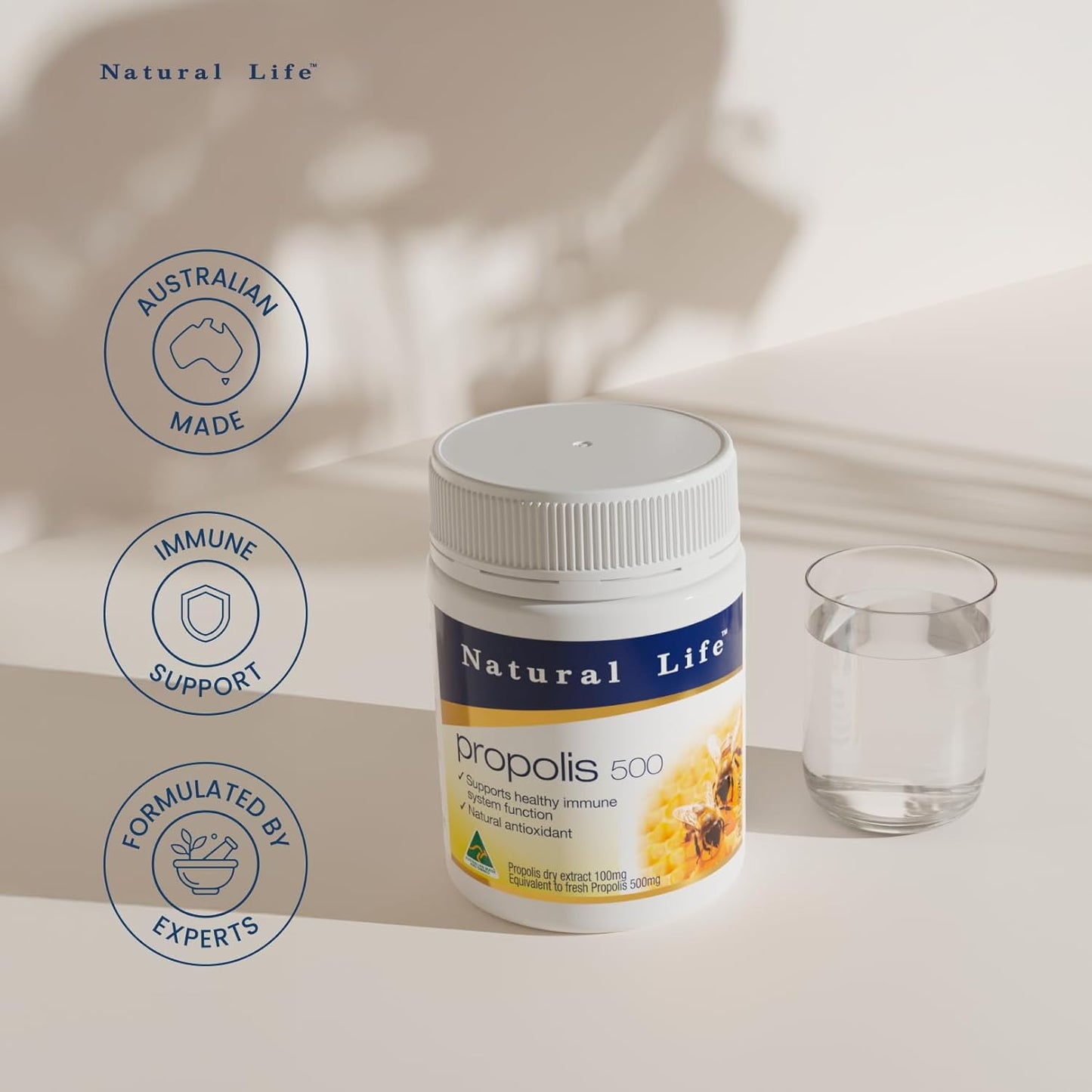Natural Life プロポリス 500mg 365粒【APF6% 高濃度フラボノイド】毎日のバリア習慣に最適な小粒タイプ