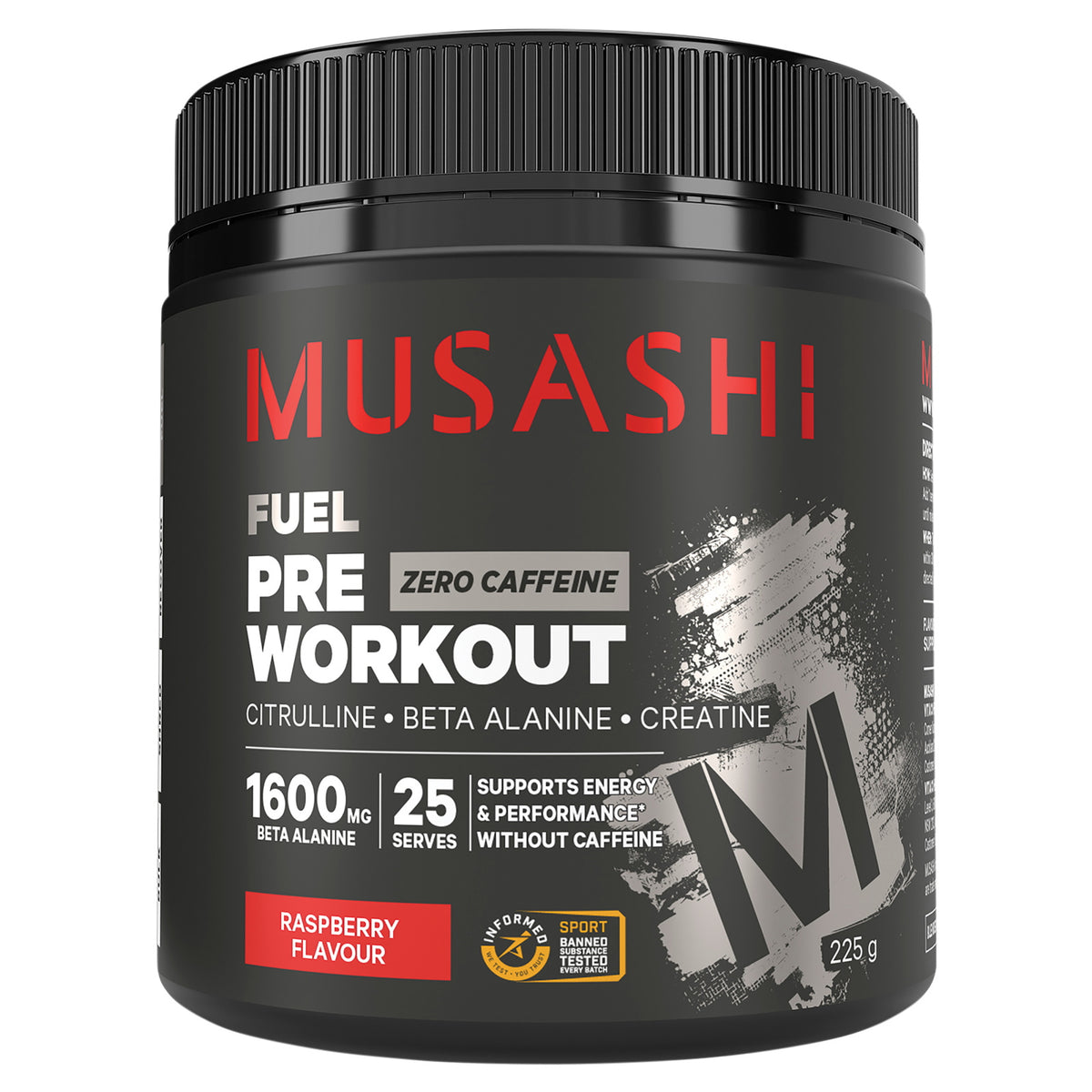 MUSASHI ムサシ プレワークアウト ZERO カフェイン パウダー 225g 選べる2味 ノンカフェイン クレアチン シトルリン ベータアラニン パフォーマンス 向上 筋トレ ニュージーランド産 Pre Workout Zero Caffeine