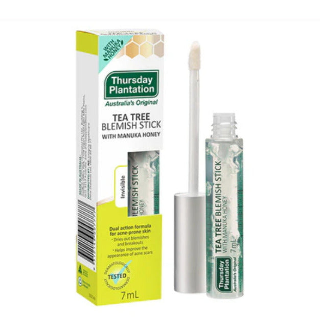 Thursday Plantation ティーツリー ブレミッシュスティック with マヌカハニー (部分用クリアジェル) 7mL 触らず直塗り！突発ニキビと跡をダブルケア