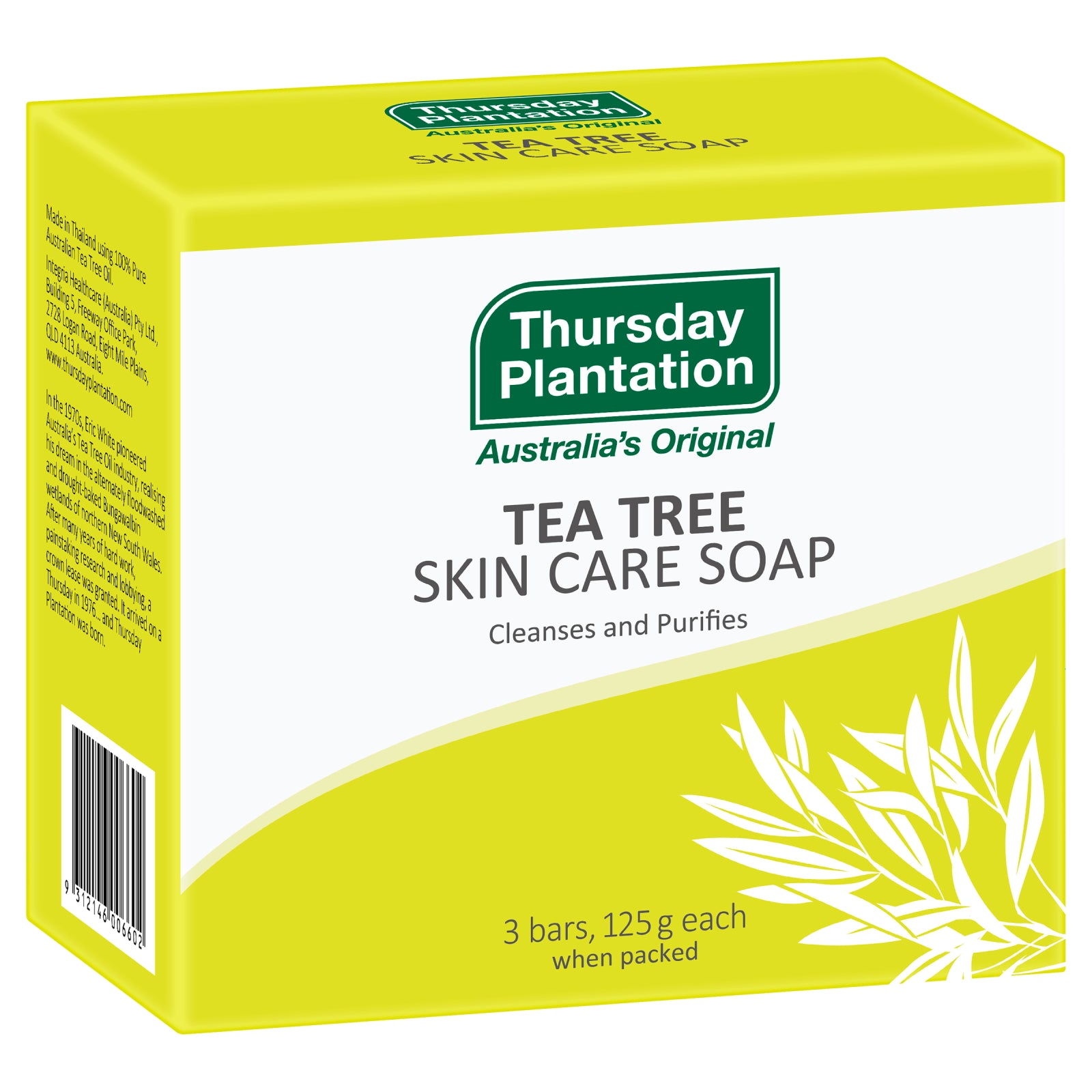 Thursday Plantation ティーツリー スキンケア石鹸 お得な3個セット (125g×3) 全身のニオイ・肌荒れを徹底浄化