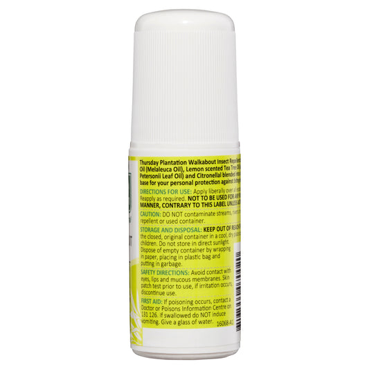 Thursday Plantation Walkabout Insect Repellent (天然ボタニカル虫除け ロールオン) 50mL 刺激的な化学成分ゼロで不快な害虫を徹底ブロック